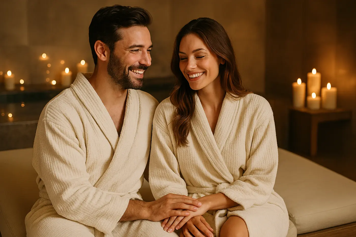 Koppel geniet van wellness dagje als valentijnsverrassing